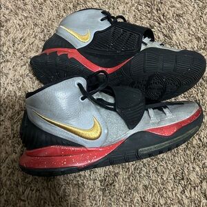 Nike High-Tops with Gold and Red Accents